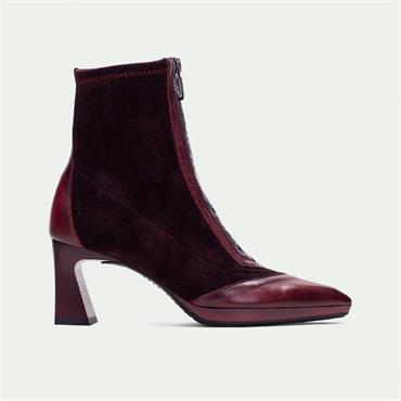 Hispanitas Atlanta Front Zip Heel Boot - Wine